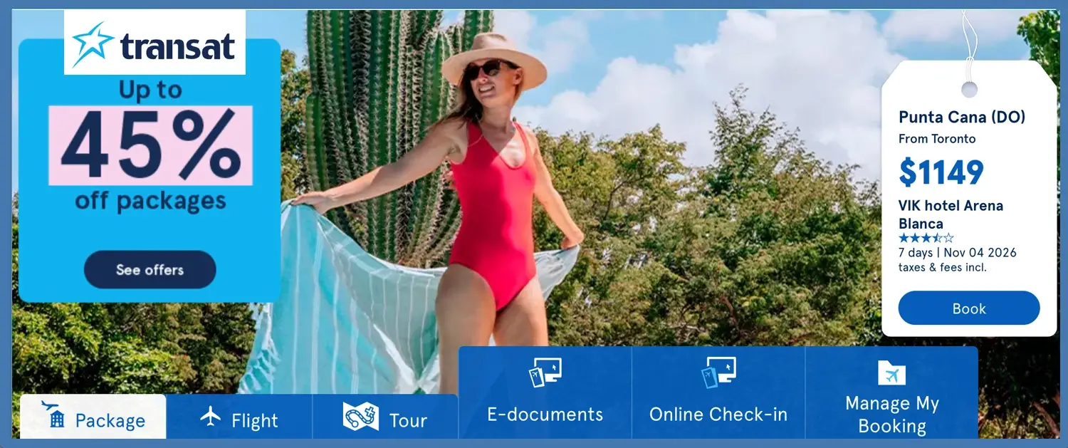 Air Transat packages up to 45% off, Punta Cana from Toronto